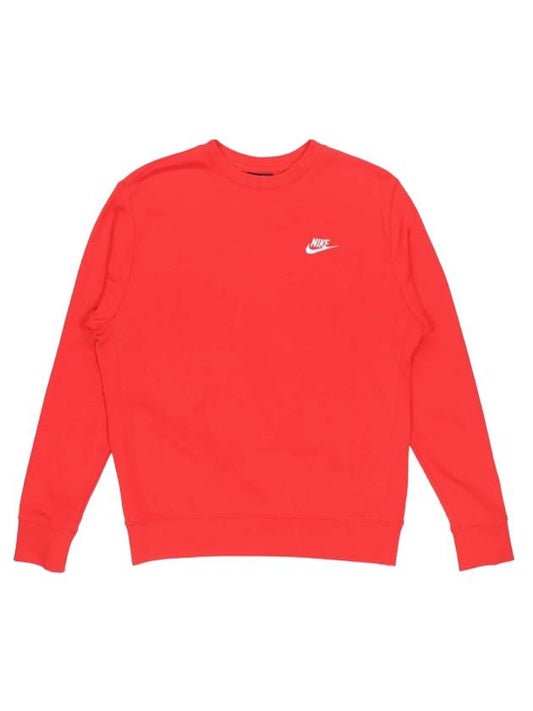 Club French Terry Logo Sweatshirt Red - NIKE - BALAAN 1