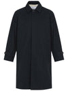 Men's Balmacaan Trench Coat Dark Navy - SOLEW - BALAAN 2