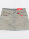 De Ron Denim Mini H Line Skirt Blue - DIESEL - BALAAN 4