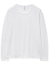 Semi over Silket Cotton U neck Long Sleeve WHITE - WEST GRAND BOULEVARD - BALAAN 1