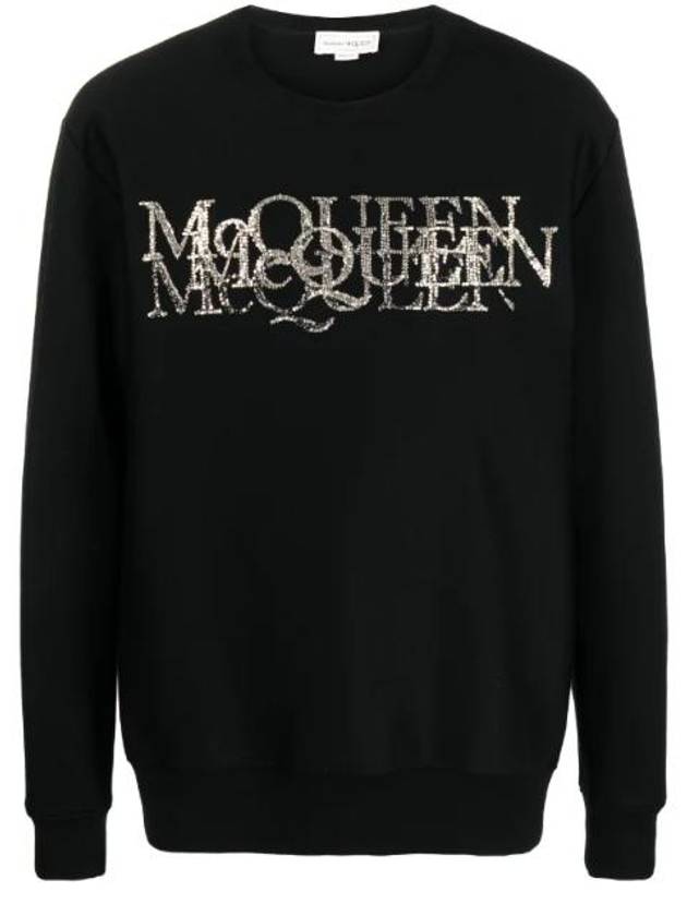 Logo Embellished Sweatshirt Black - ALEXANDER MCQUEEN - BALAAN 1