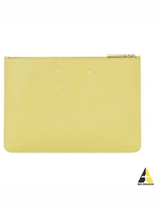 Stitch Zipper Clutch Bag Yellow - MAISON MARGIELA - BALAAN 2