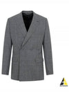 Double Brested Wool Jacket Grey - DIOR - BALAAN 2