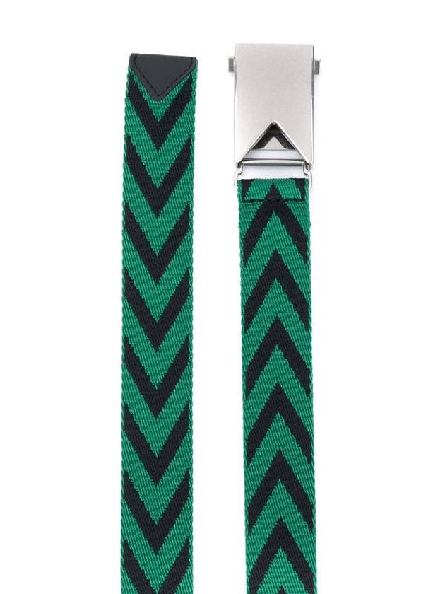 Chevron Buckle Belt Green - BOTTEGA VENETA - BALAAN.