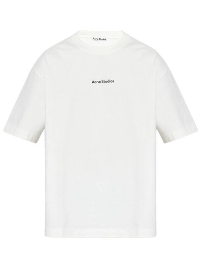 Stamp Logo Cotton Short Sleeve T-Shirt White - ACNE STUDIOS - BALAAN 2