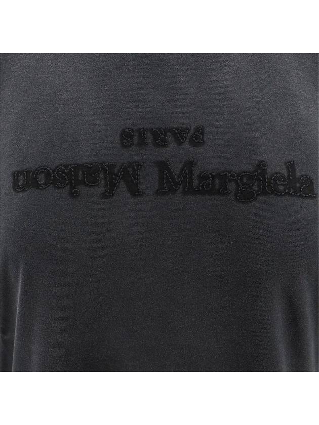 Reverse Logo Short Sleeve T-Shirt Washed Black - MAISON MARGIELA - BALAAN 4