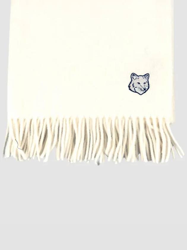 Wool Fox Head Muffler Ivory - MAISON KITSUNE - BALAAN 3