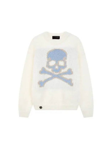 Week 20% coupon 10% women's skull point boucle sweater cream - PHILIPP PLEIN - BALAAN 1