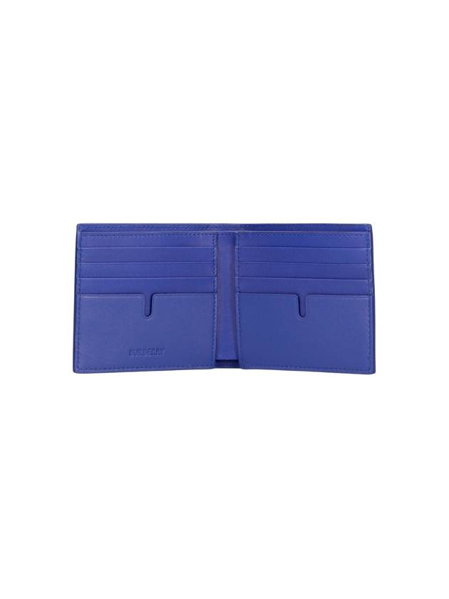 EKD Leather Bifold Half Wallet Blue - BURBERRY - BALAAN 4