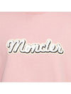 Women's Logo Cotton Sweatshirt Pink - MONCLER - BALAAN 9