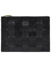 Cassette Intrecciato Medium Clutch Bag Black - BOTTEGA VENETA - BALAAN 2