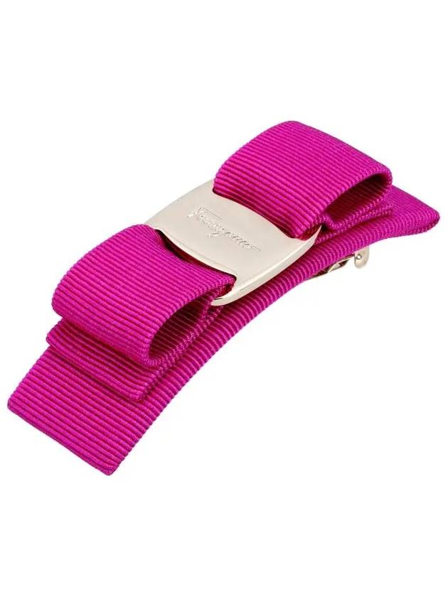 Vara Bow Hair Clip Pink - SALVATORE FERRAGAMO - BALAAN 3