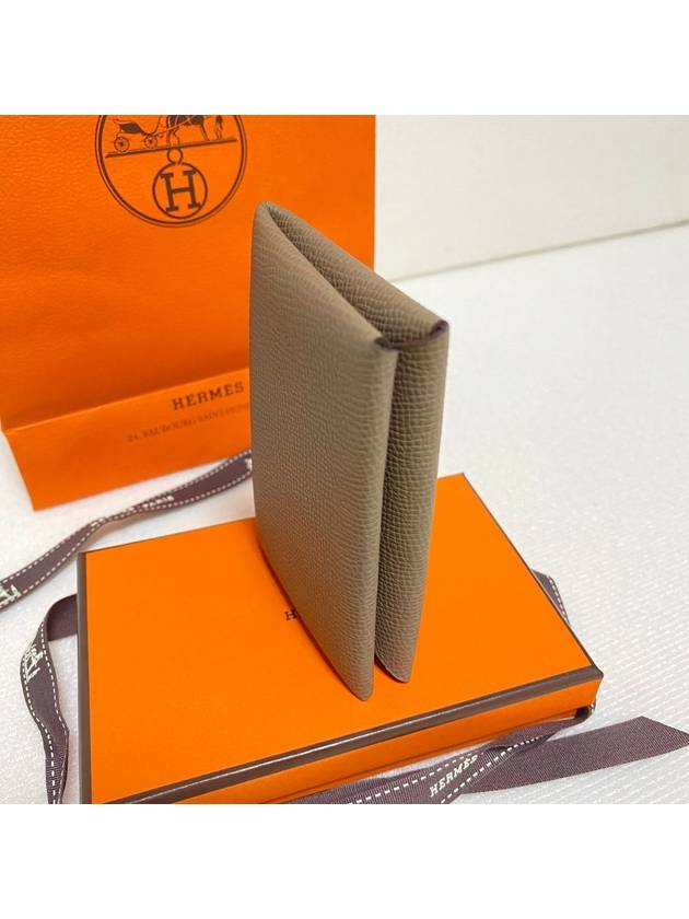 Calvi Card Wallet Étoupe - HERMES - BALAAN 4