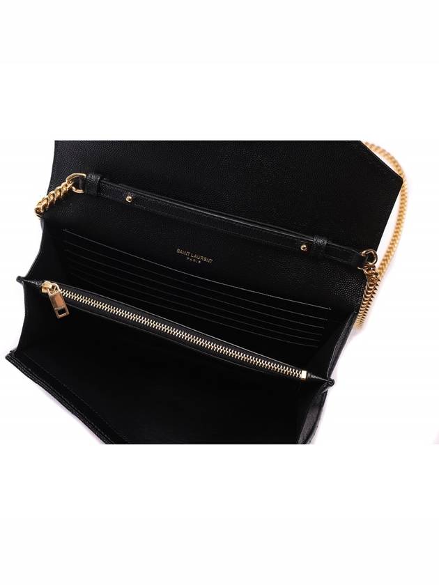 Monogram Matelasse Chain Shoulder Bag Black - SAINT LAURENT - BALAAN 7