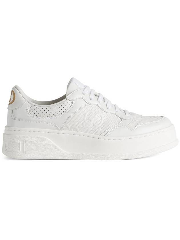 GG Embossed Low-Top Sneakers White - GUCCI - BALAAN 1