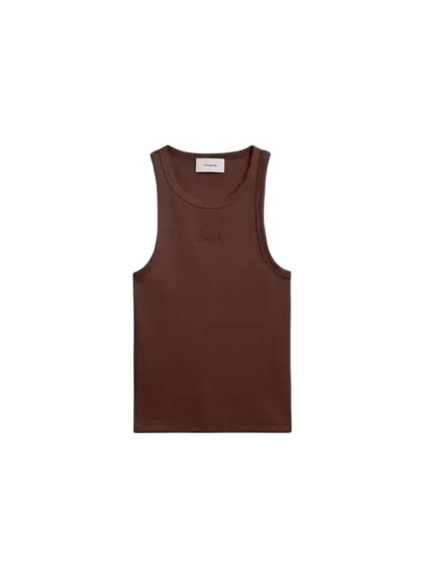 Ribbed Signature Sleeveless Brown - COACH - BALAAN 1