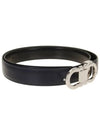 Gancini Reversible Leather Belt Midnight Blue - SALVATORE FERRAGAMO - BALAAN 4