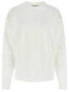 Logo Embroidered Cotton Long Sleeve T-shirt White - MIU MIU - BALAAN 2