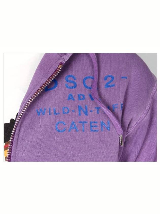 Dsquared Man DSQ Wild Tough Hooded Zip Up 74HG0004 Violet - DSQUARED2 - BALAAN 7