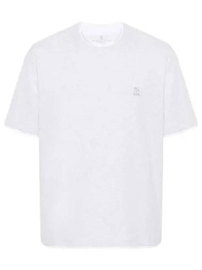 Cotton Short Sleeve T-Shirt White - BRUNELLO CUCINELLI - BALAAN 2