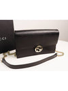 GG Interlocking Chain Strap Cross Bag Black - GUCCI - BALAAN 5