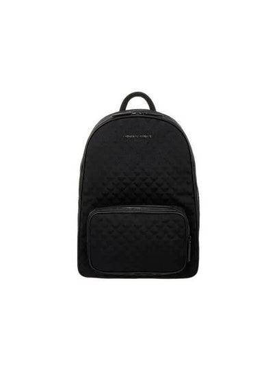 Men s Eagle Jacquard Round Backpack Black 270796 - EMPORIO ARMANI - BALAAN 1