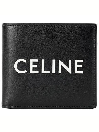 Smooth Calfskin Coin Half Wallet Black - CELINE - BALAAN 1