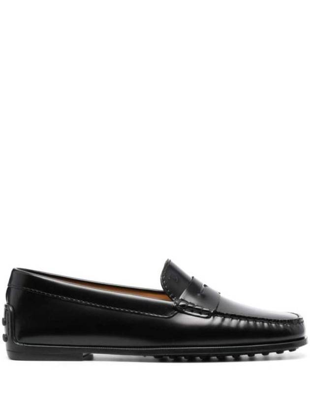 Women's City Gommino Leather Driving Shoes Black - TOD'S - BALAAN 2