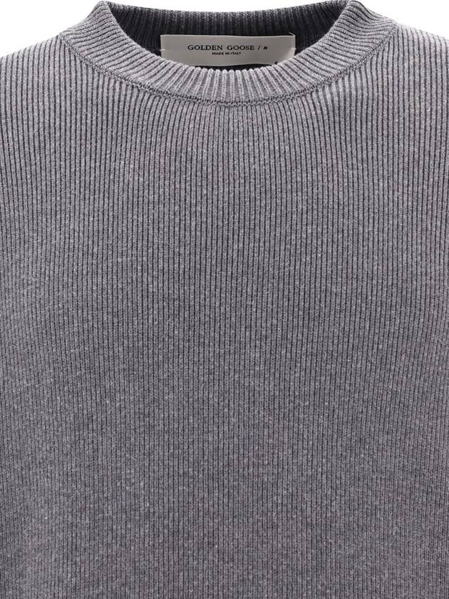 Men's Back Logo Round Knit Top Dark Gray - GOLDEN GOOSE - BALAAN 4