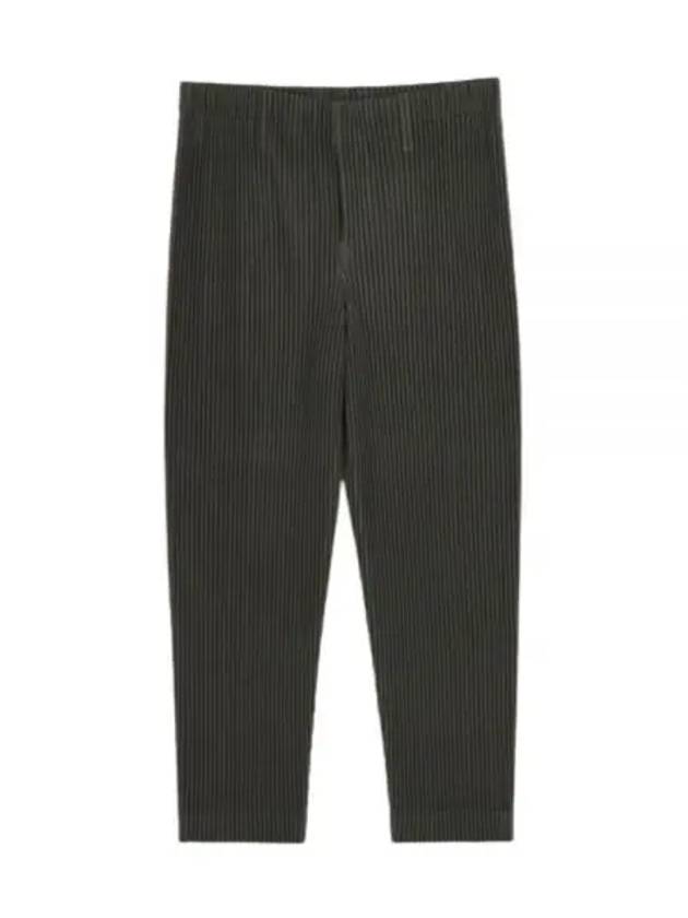 Pleated Straight Pants Khaki - ISSEY MIYAKE - BALAAN 2