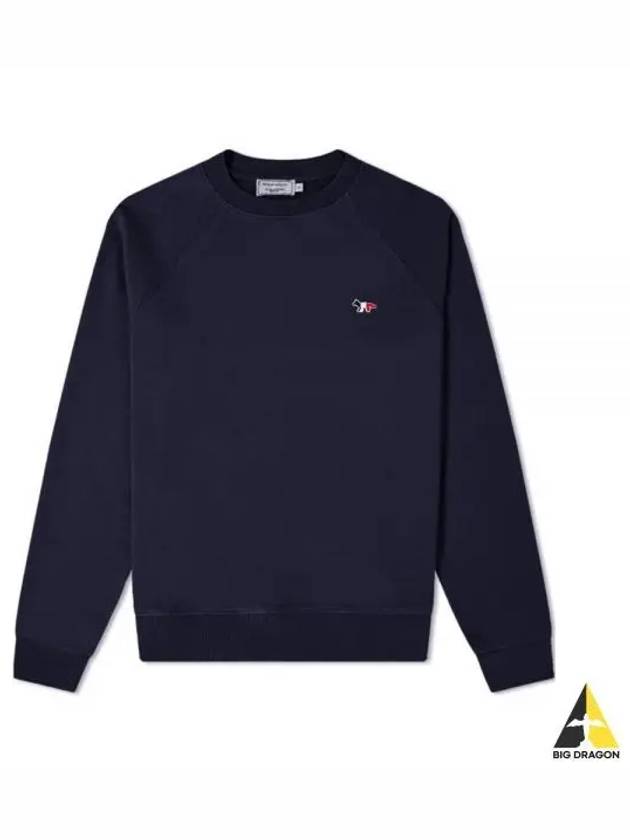 Tricolor Fox Patch Sweatshirt Dark Navy - MAISON KITSUNE - BALAAN 2