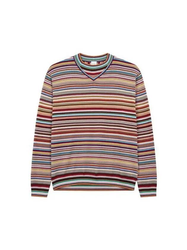 Striped wool crew neck knit multi 270514 - PAUL SMITH - BALAAN 1