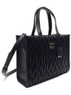 Matelasse Nappa Leather Tote Bag Black - MIU MIU - BALAAN 4