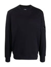 Diagonal Raised Fleece Sweatshirt Navy - CP COMPANY - BALAAN 2