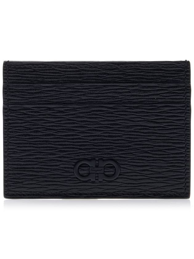 Gancini Card Wallet Black - SALVATORE FERRAGAMO - BALAAN 2