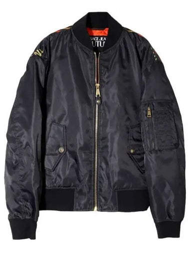 emblem chain bomber jacket - VERSACE - BALAAN 1