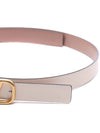 V Logo Signature Leather Belt Rose Canel - VALENTINO - BALAAN 6