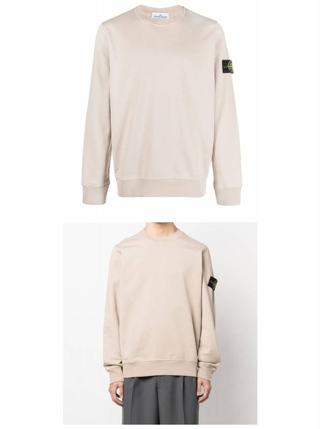 Wappen Patch Crew Neck Sweatshirt Beige - STONE ISLAND - BALAAN 5