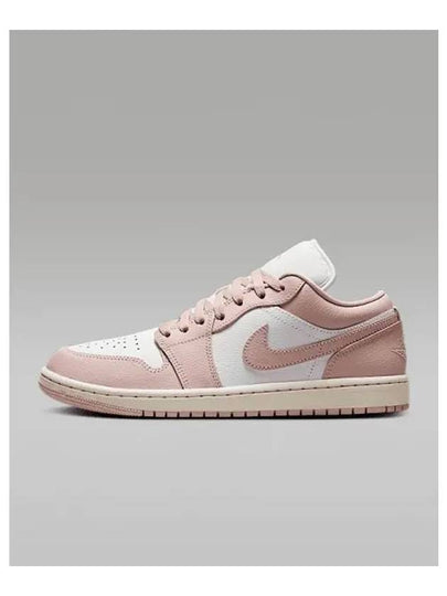 Air Jordan 1 Low Top Sneakers White Pink - NIKE - BALAAN 2