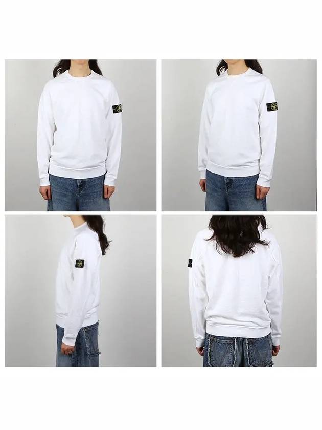 OLD Treatment Wappen Patch Crew Neck Sweatshirt White - STONE ISLAND - BALAAN 3