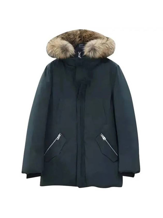 Edward Fur Hood Padded Green - MACKAGE - BALAAN.