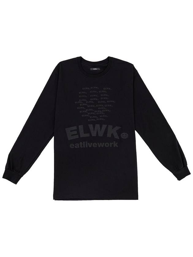 Men's Print Long Sleeve T-Shirt Black 009 - ELWKSTUDIO - BALAAN 2