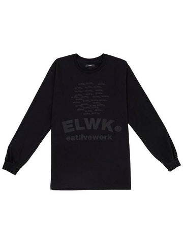 Men's Print Long Sleeve T-Shirt Black 009 - ELWKSTUDIO - BALAAN 1