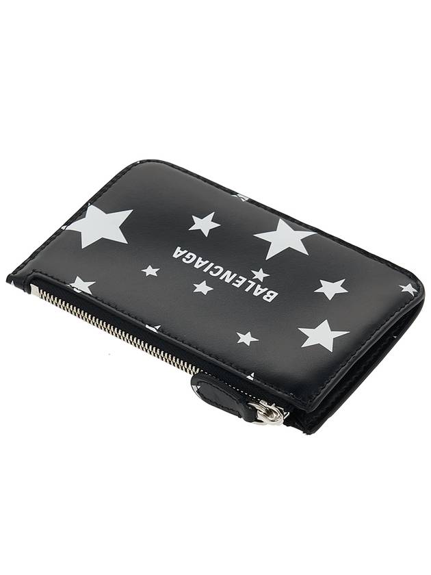 Stars And Moon Print Card Wallet Black - BALENCIAGA - BALAAN 5