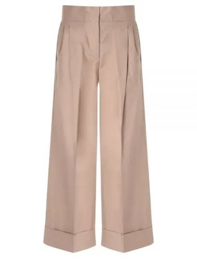 ABBA 19131183 001 19131183600 Twill wide trousers - MAX MARA - BALAAN 1