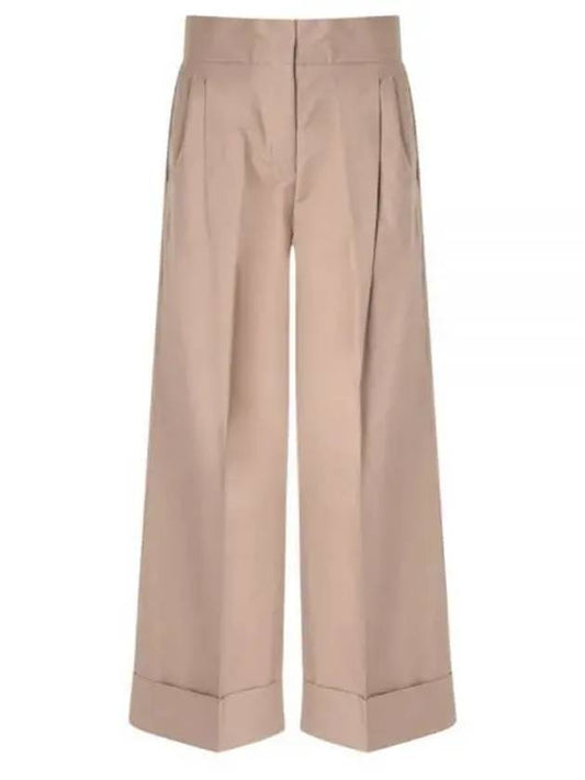 ABBA 19131183 001 19131183600 Twill wide trousers - MAX MARA - BALAAN 1