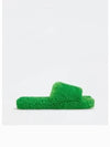 Teddy Shearling Slippers Green - BOTTEGA VENETA - BALAAN 2