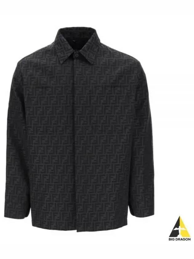 Men's FF Long Sleeve Shirt Black - FENDI - BALAAN 2