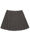 High waist wool like pleated skirt BROWN WOMAN - MALBON GOLF - BALAAN 2