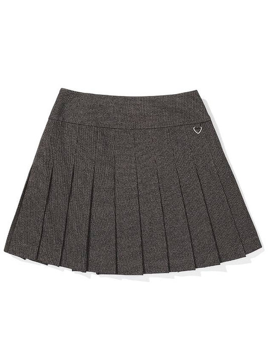 High waist wool like pleated skirt BROWN WOMAN - MALBON GOLF - BALAAN 2